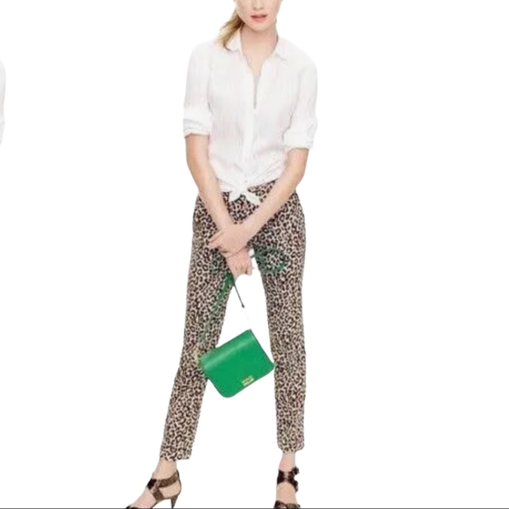 J. Crew Linen Cafe Capri Pants in Safari Cat | NWT